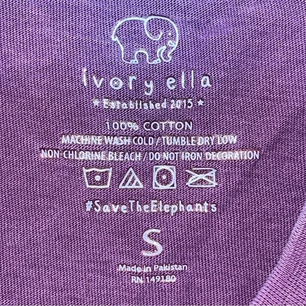 Ivory Ella Purple Long Sleeve Pocket Tee Shirt - Women’s Small - Picture 4 of 8